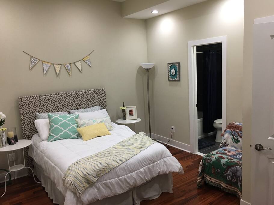 Private bedroom with sitting chair