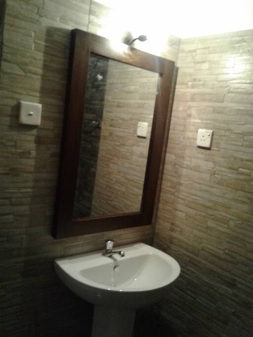 Hot water and other necessary bath room equipment are available.
