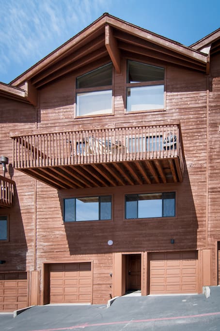 Two garages in the multilevel townhome