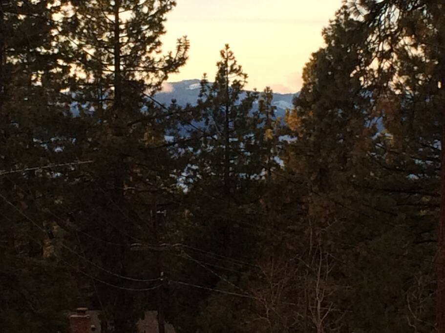 Lake Tahoe from the front of cabin