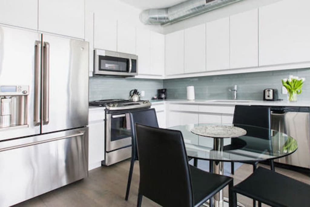 Studio Full Kitchen with Upgraded Stainless Steel Appliances