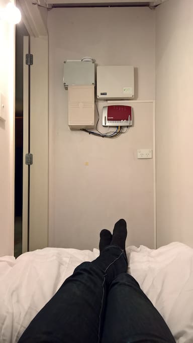 Looking out from the bed