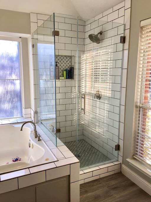 Recently updated master bathroom