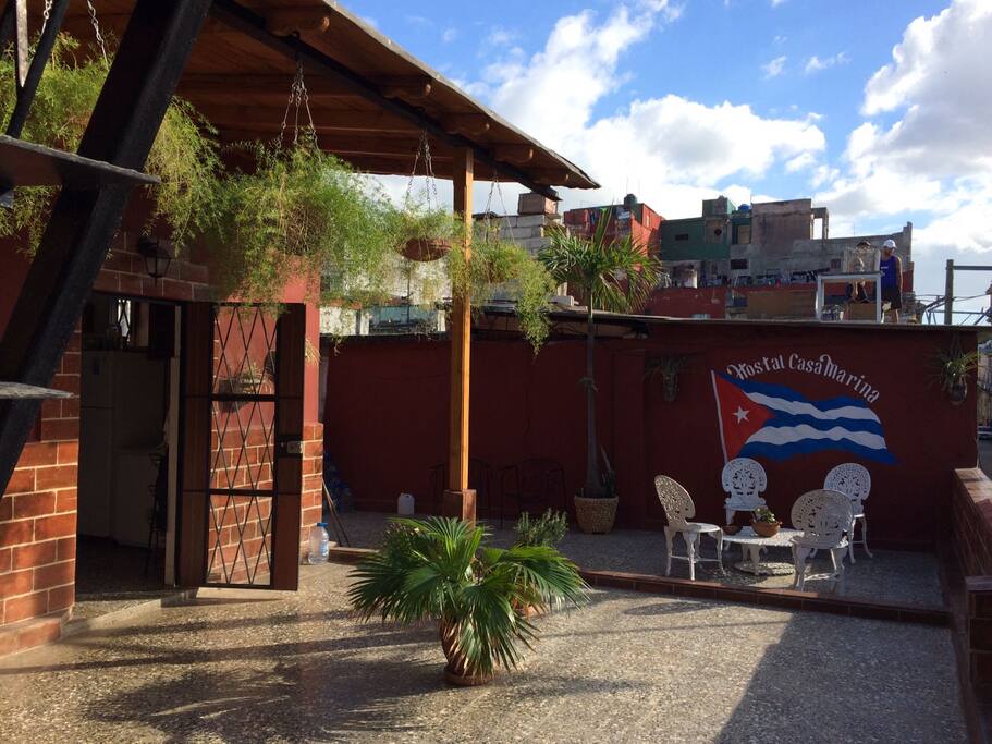 Terraza con hermosa vista