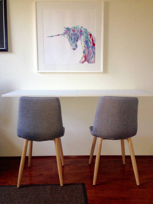 Pull out eating or desk area