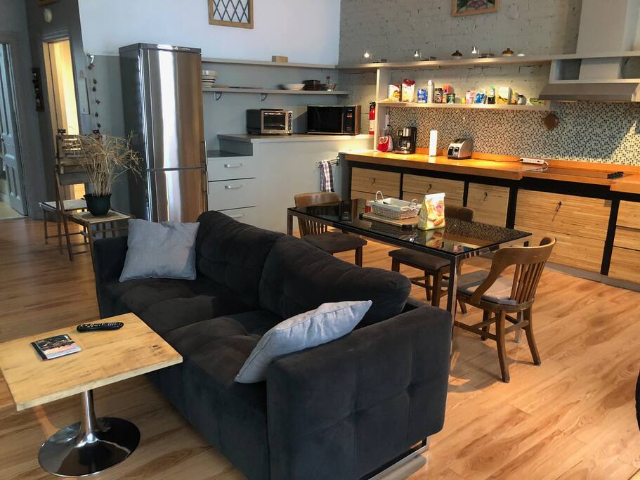 Open space kitchen and living room