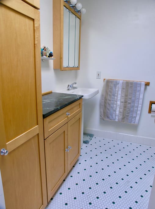 Private bath with tub/shower