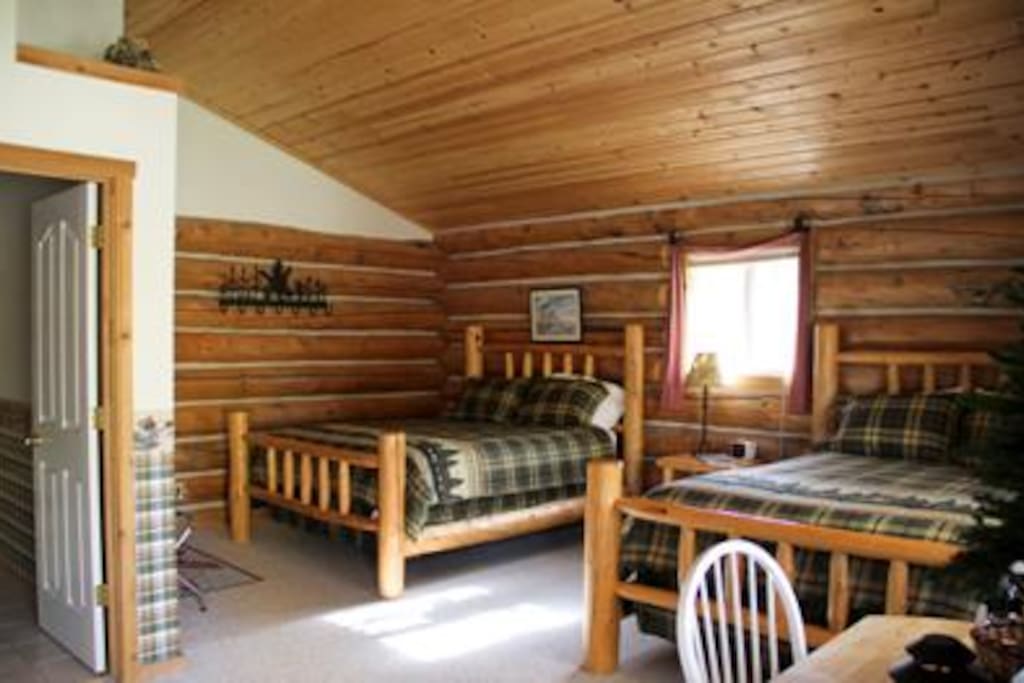 The Inn's real-chinked log cabins are spacious, light and airy.