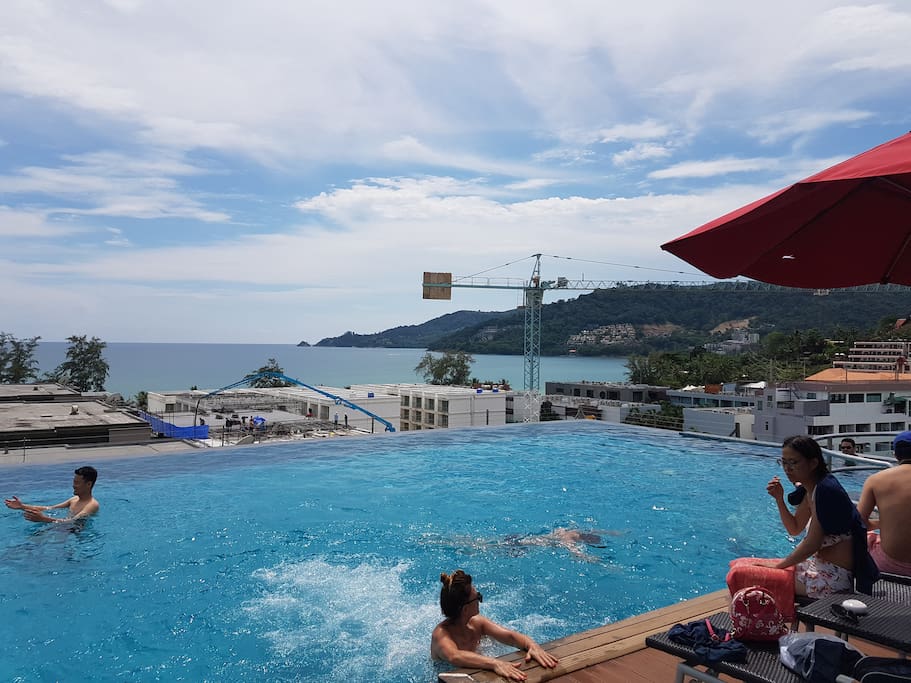 Rooftop and swimming pool area
