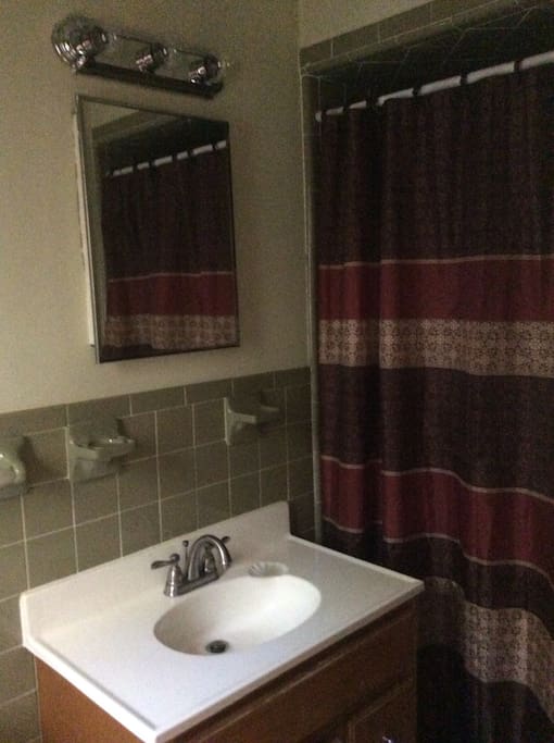 Bathroom with standup shower