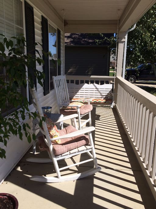 Enjoy rocking or swinging on the front porch!