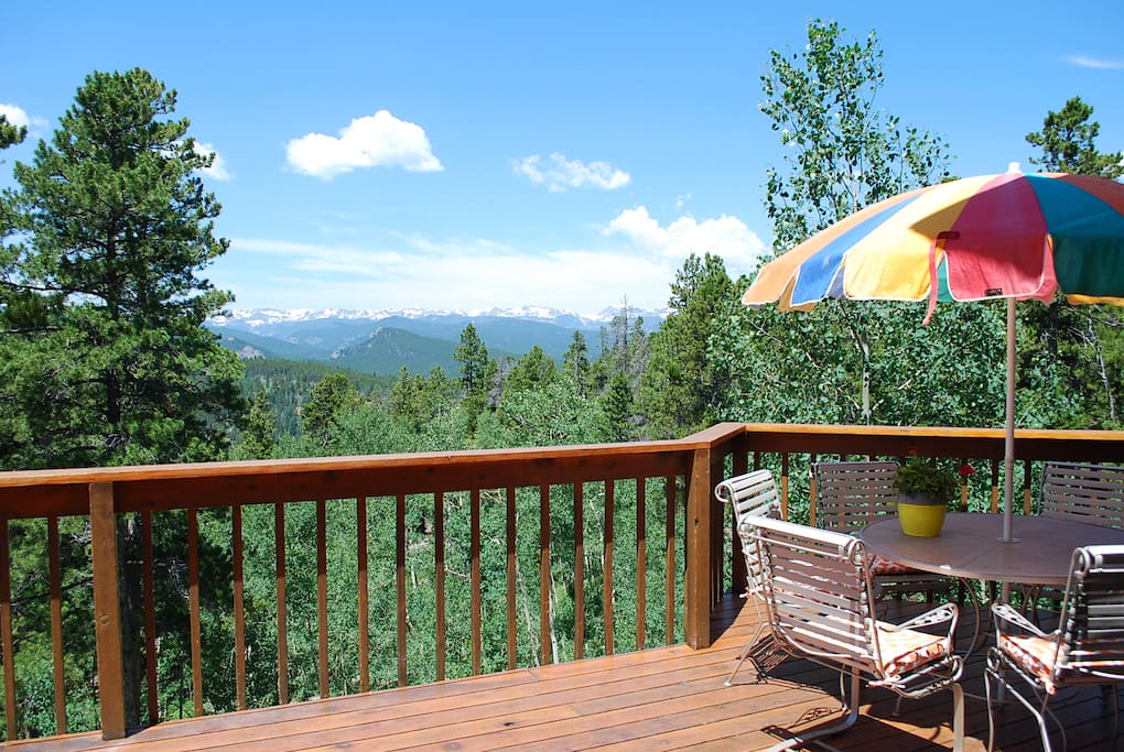 Springtime view from the living room deck