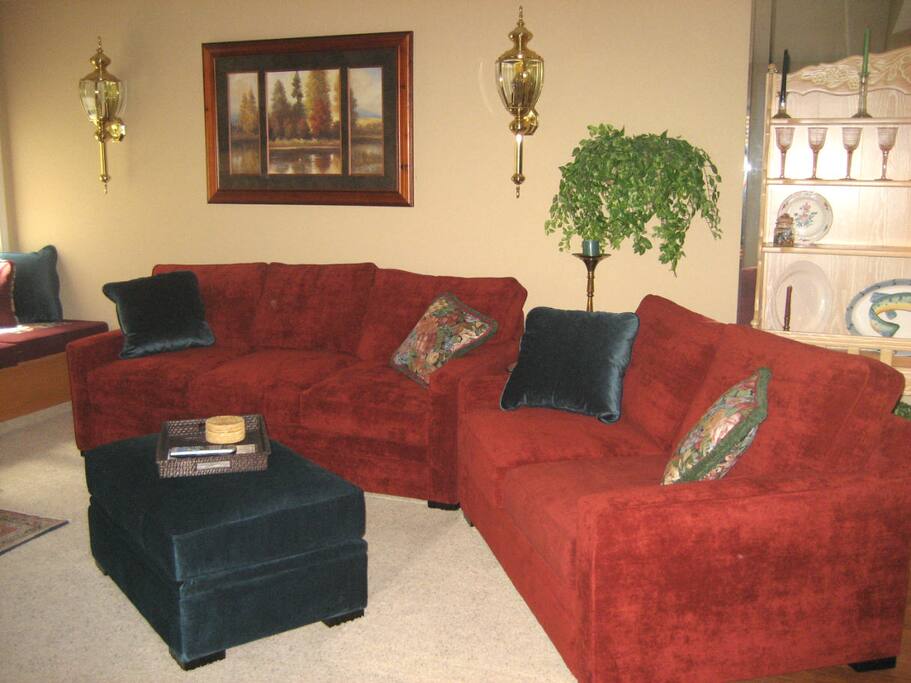 Sofa and loveseat. Sofa makes into bed.