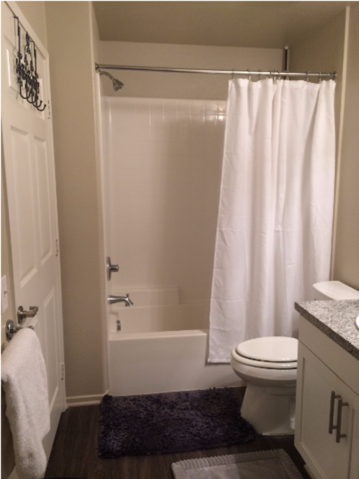 Private Full Bath with Luxurious Linens