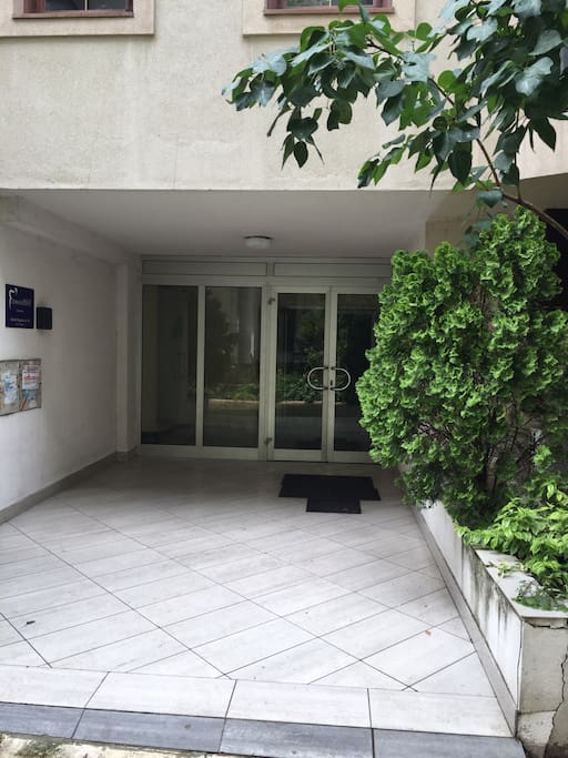 Entrance to the building