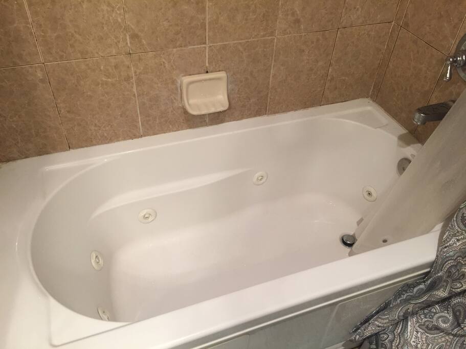 Jacuzzi tub in bathroom