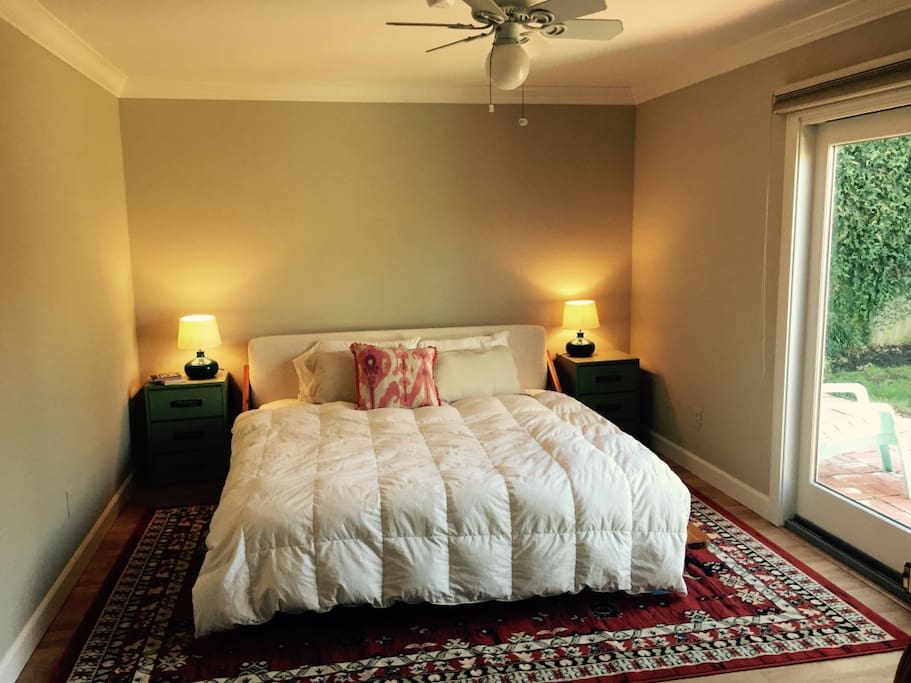King bed in master bedroom. Brand new mattress!