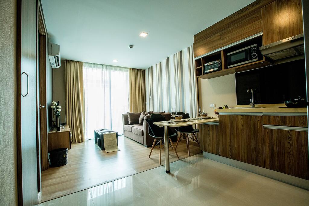 Living room and Kitchen area
