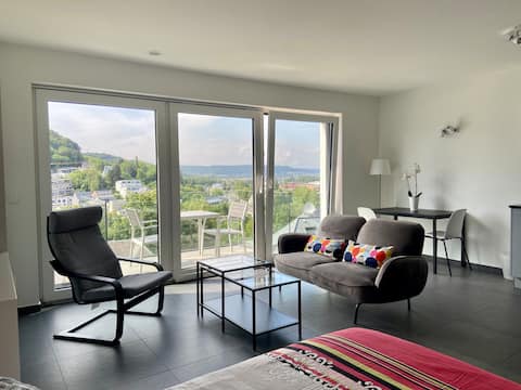 Bright and cosy studio with stunning views