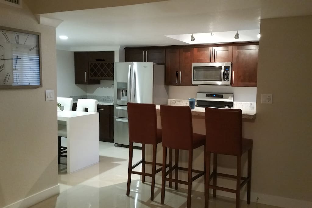 Looking at the Kitchen from the living room