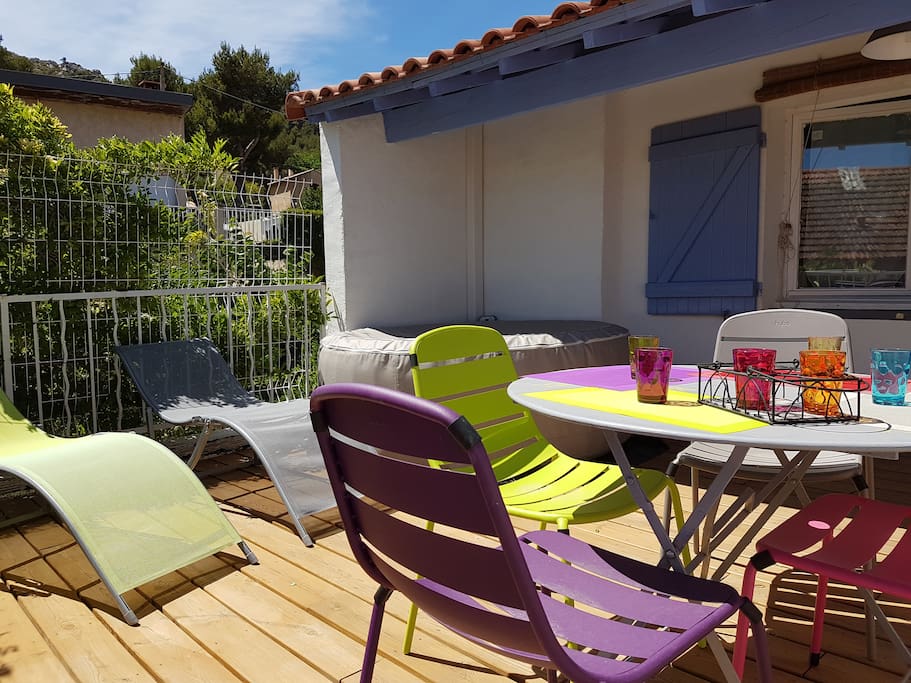 Terrasse et spa