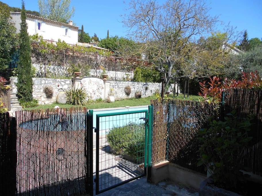 piscine et jardin commun