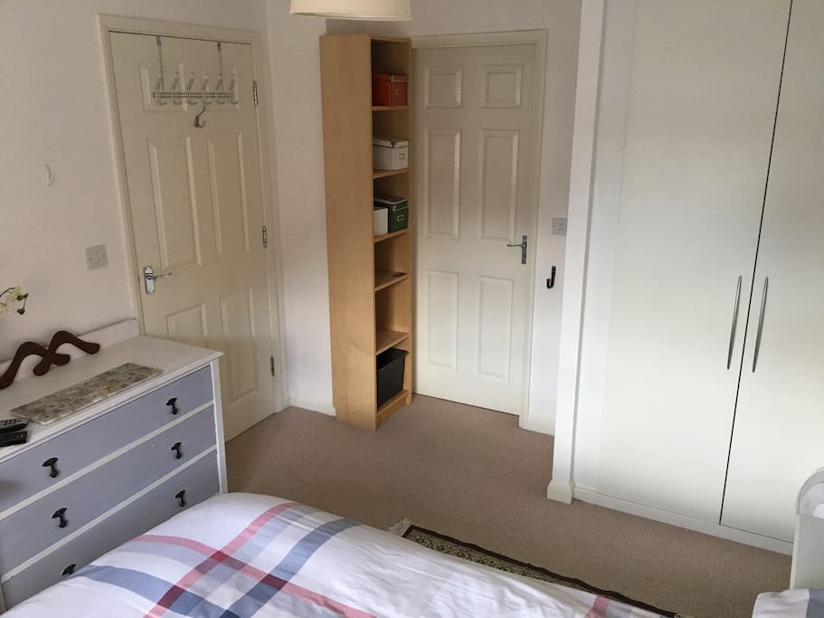 Storage in the drawer unit or the wardrobe