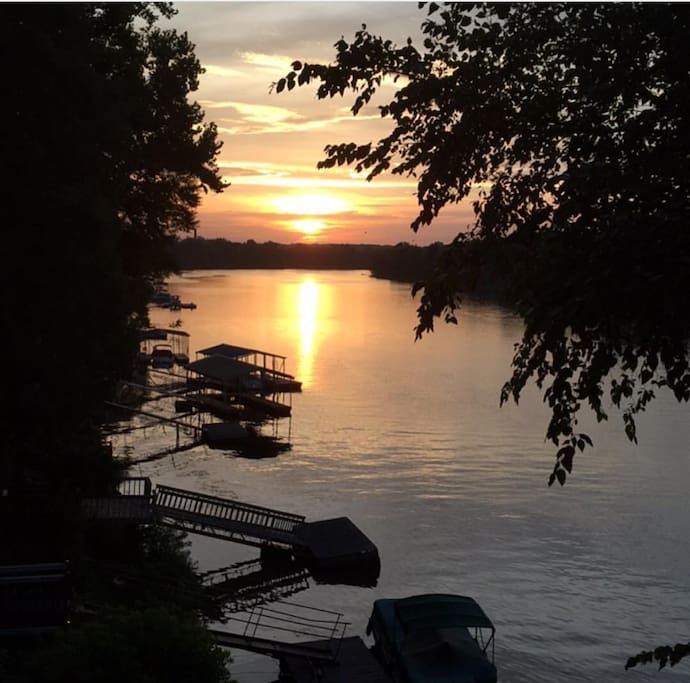 Sunset view from the deck