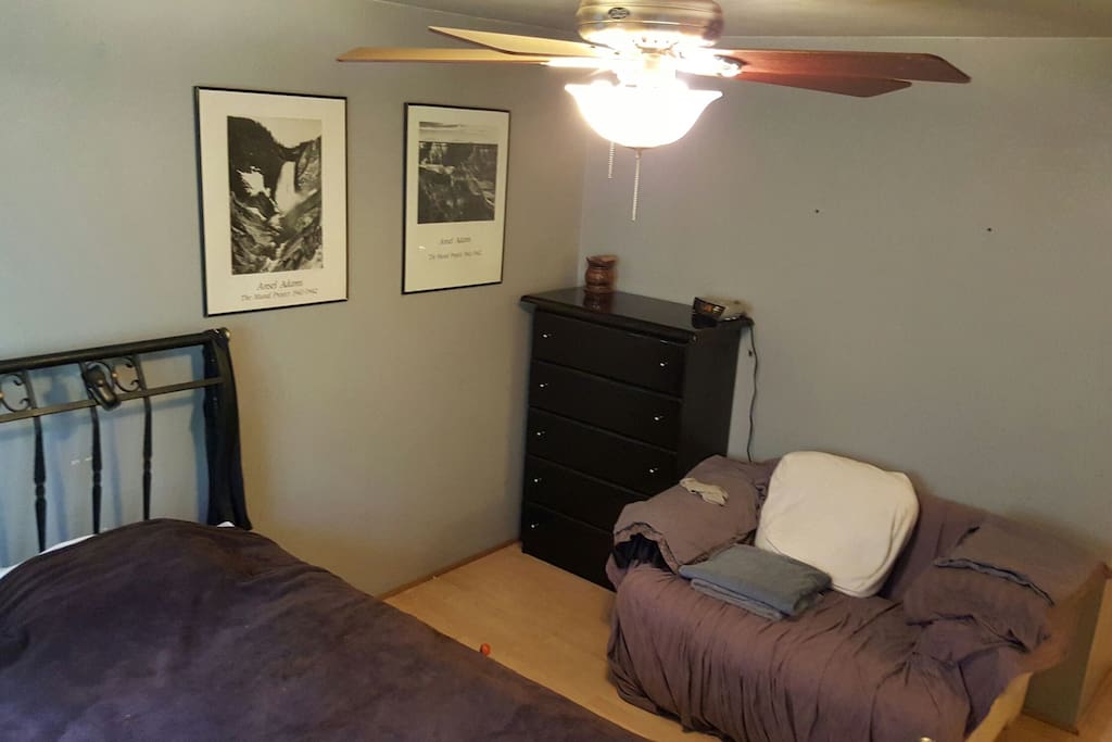 Loveseat, Dresser, Ceiling Fan