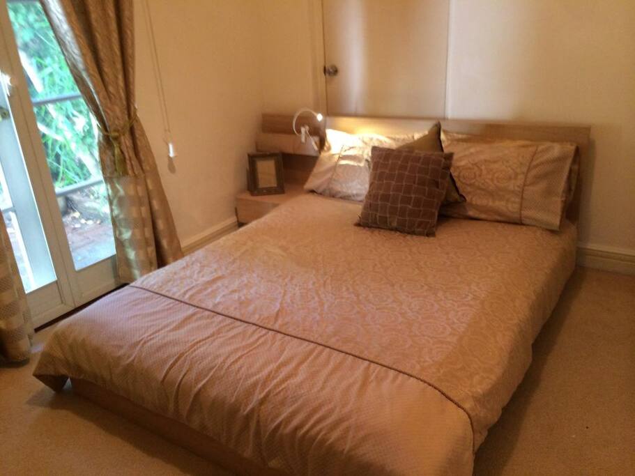 both bedrooms open out to a private courtyard