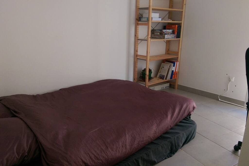 The guest room, the view from the door.