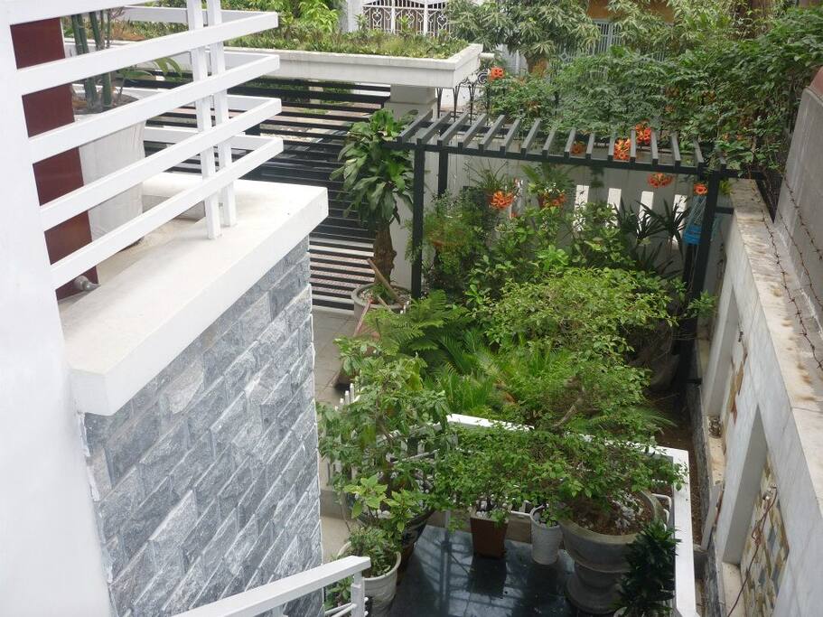 Small garden in front of villa