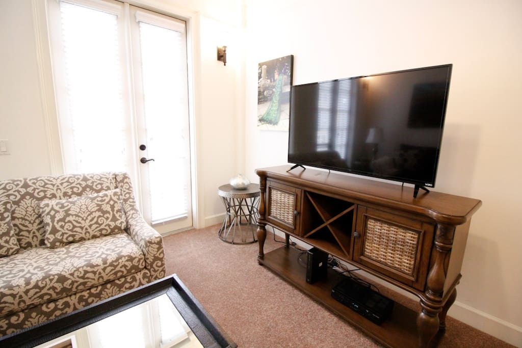 Large screen TV in living area