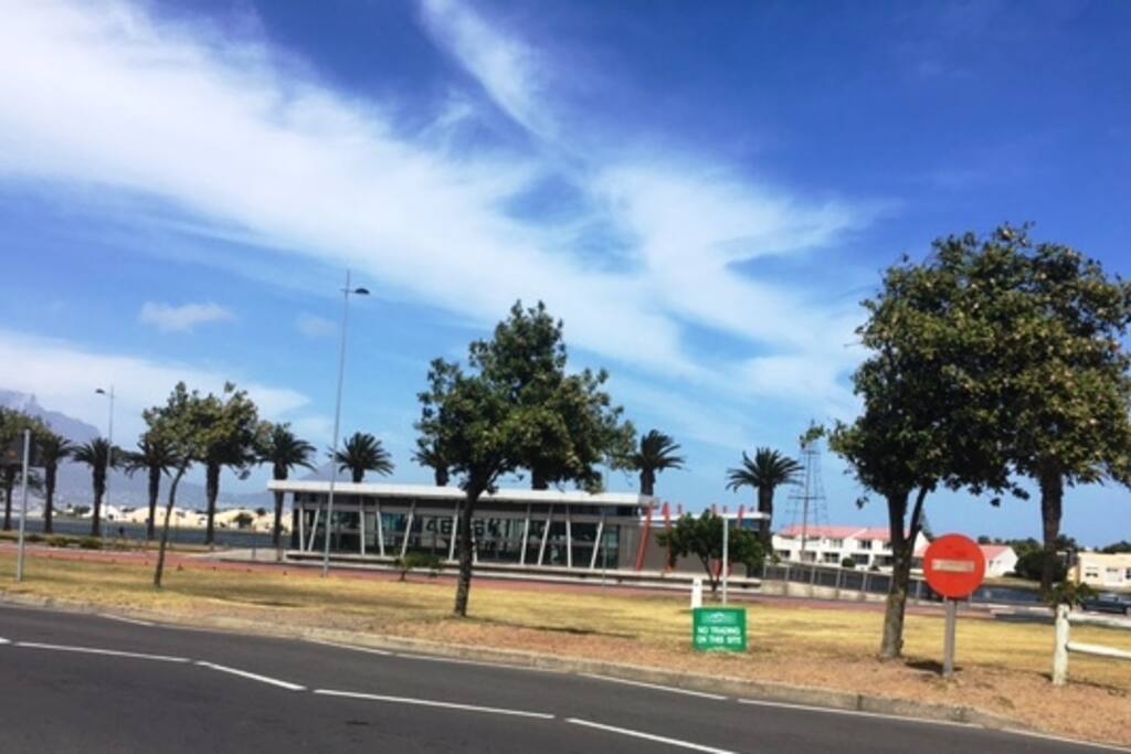 My City bus stop on the Lagoon