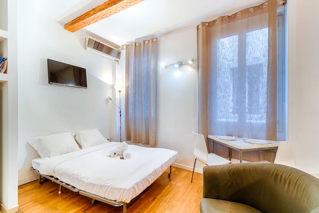 Living room with sofa bed