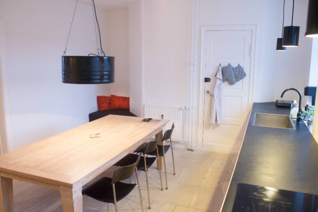 Loads of space to cook and dine.
