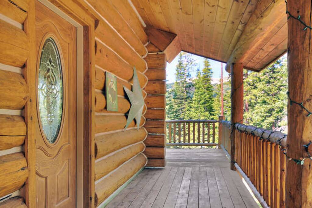 Front Porch leads into wrap around deck