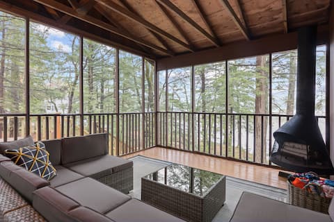 The Loon Nest, Waterfront Lake House, Wood Hot Tub