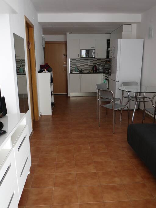 Sitting room and kitchen
