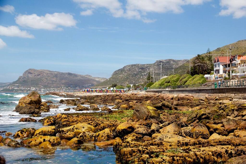 Rocks below the house, looking towards St James beach and tidal pool