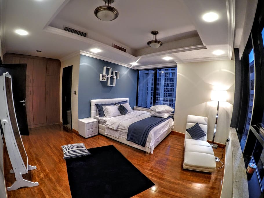 the master room with private bathroom