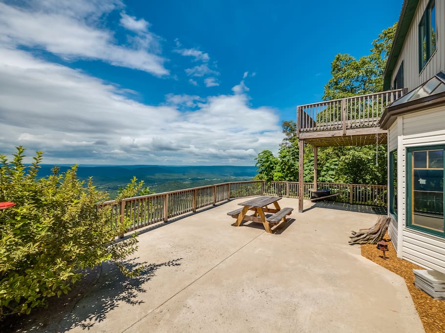-I came to Chattanooga to participate in the Ironman triathlon race. The house was amazing and the views from the back porch and deck were just stunning