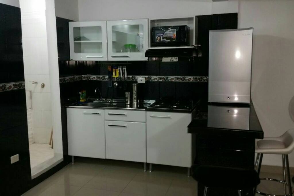 Cocina y patio