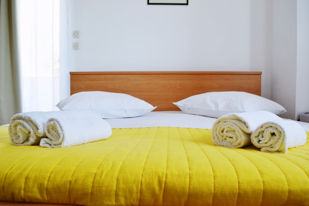 comfortable bed with anatomic mattress where you can relax and feel fresh after a night of sleep