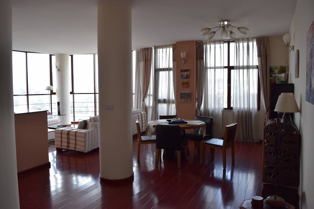 Spacious and light filled common area