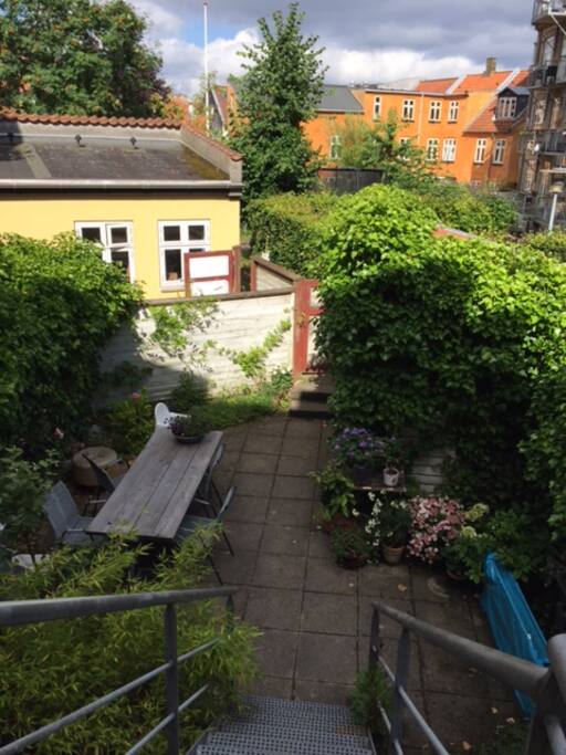 Private garden direct access from kitchen.