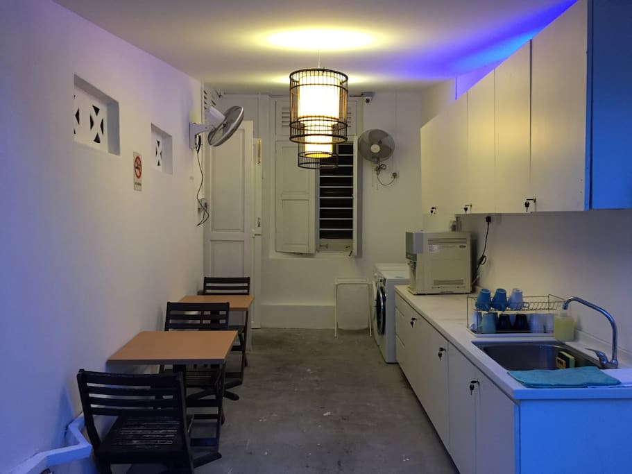 Our pantry and patio area