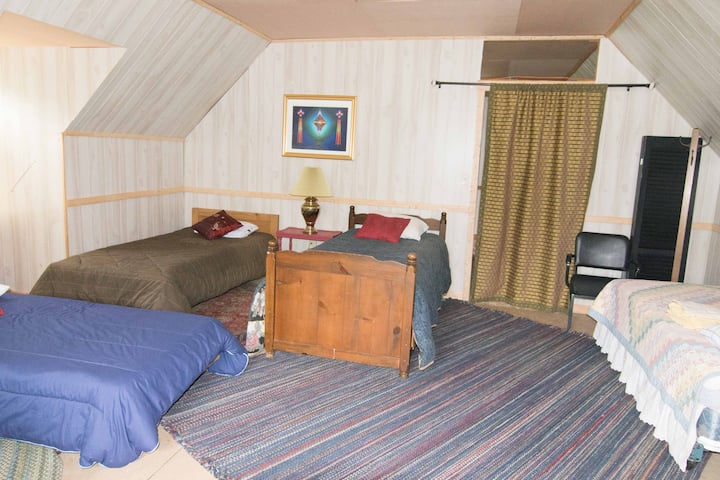 Dorm room upstairs in the Grove House.