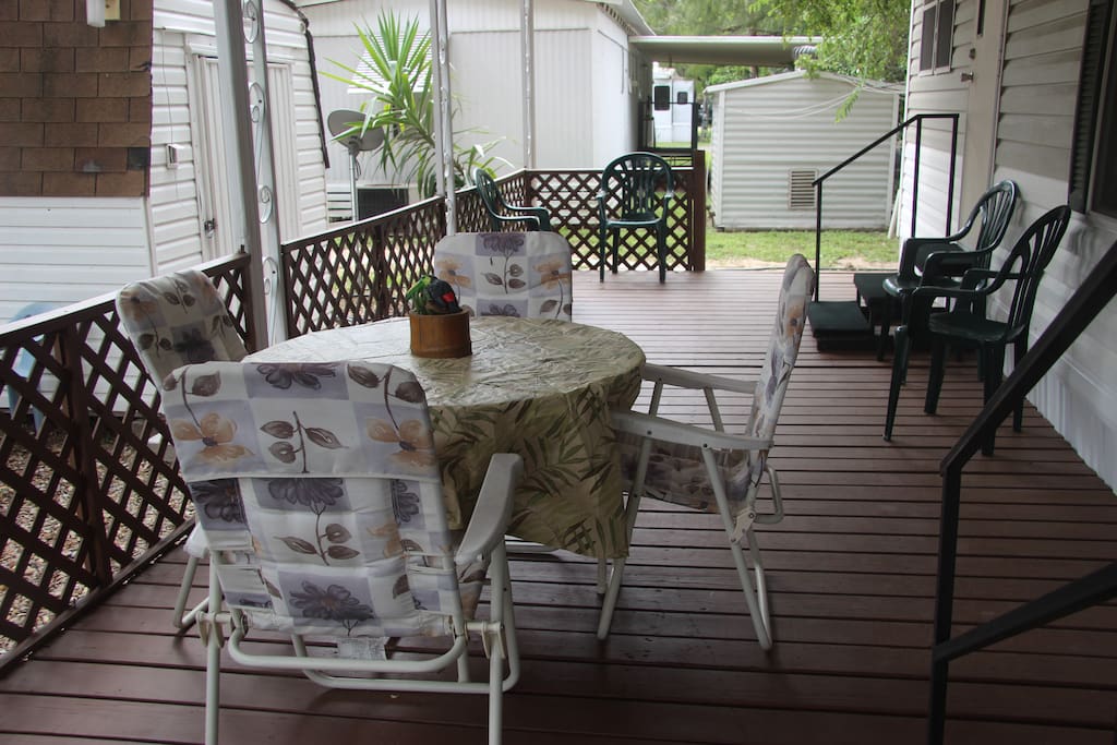 View of deck.