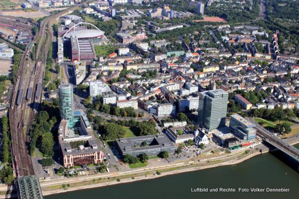 Bird-eye view of Cologne-Deutz